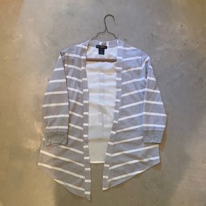 Grey striped cardigan